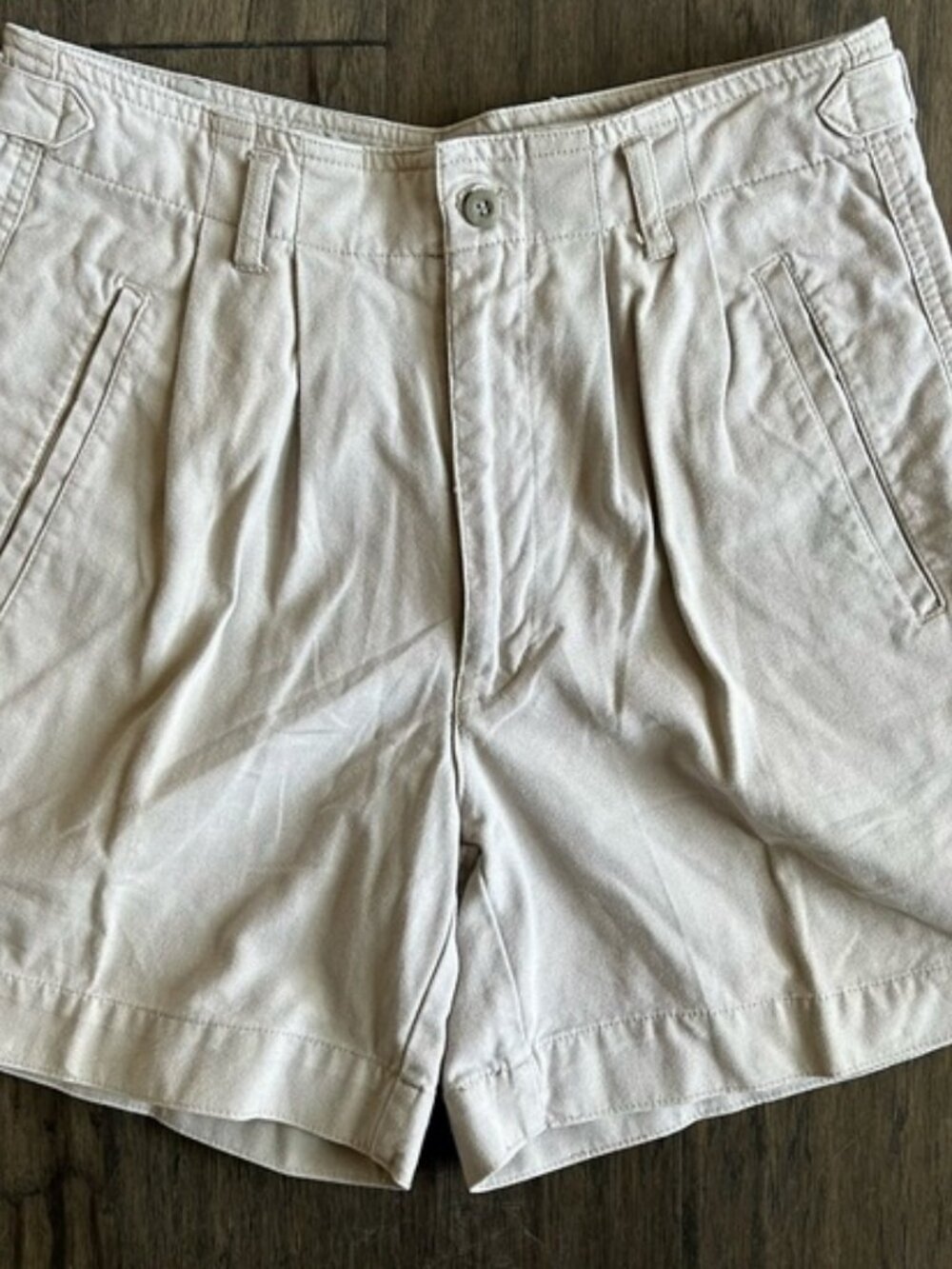 Khaki Shorts High Rise Adjustable